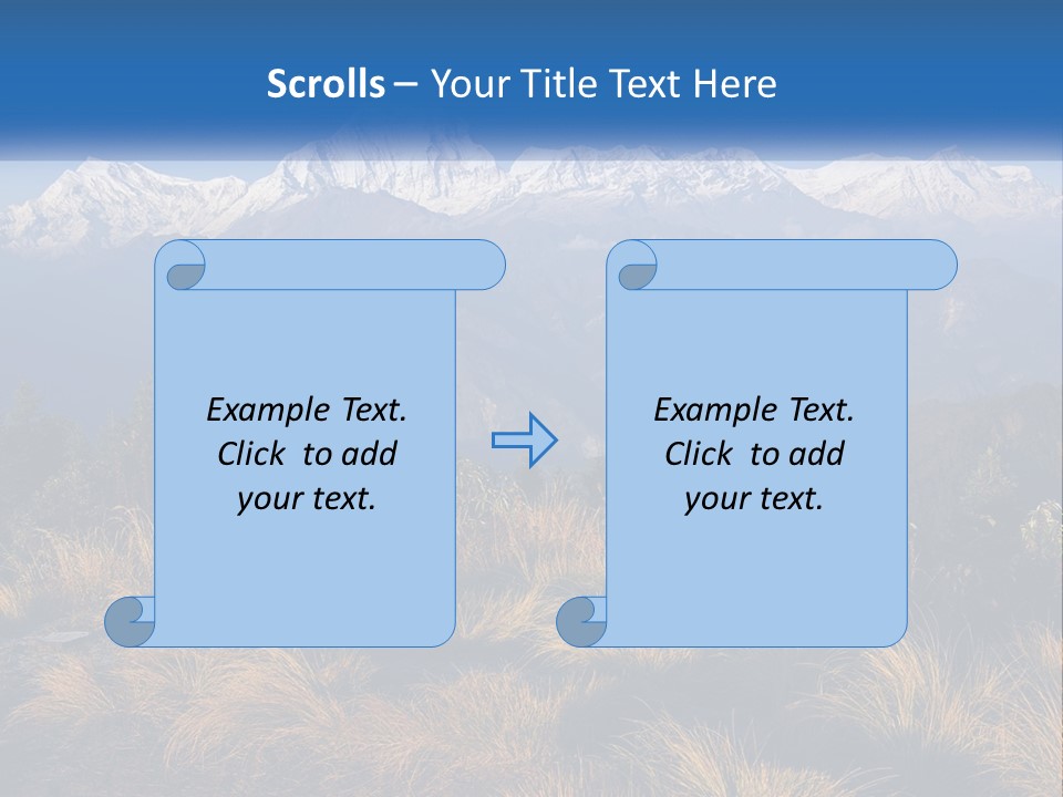 A Mountain Range With Snow Capped Mountains In The Background PowerPoint Template