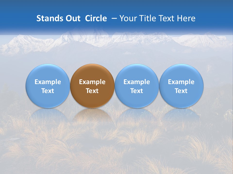 A Mountain Range With Snow Capped Mountains In The Background PowerPoint Template