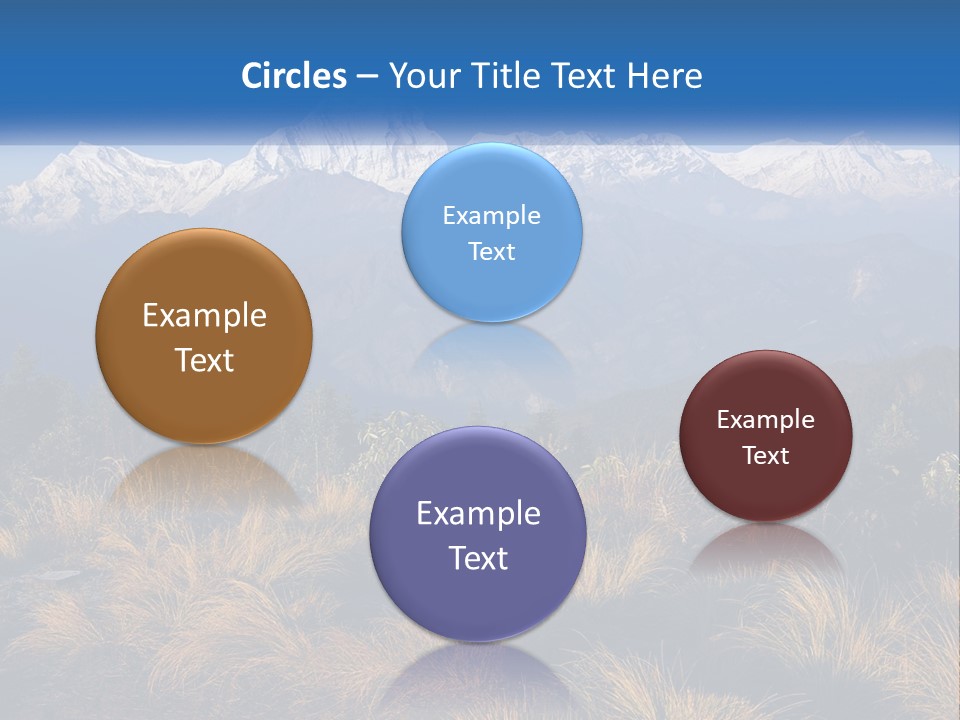 A Mountain Range With Snow Capped Mountains In The Background PowerPoint Template