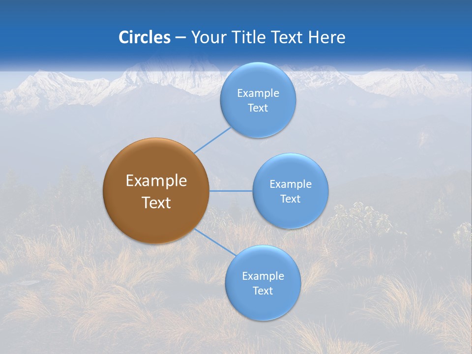 A Mountain Range With Snow Capped Mountains In The Background PowerPoint Template