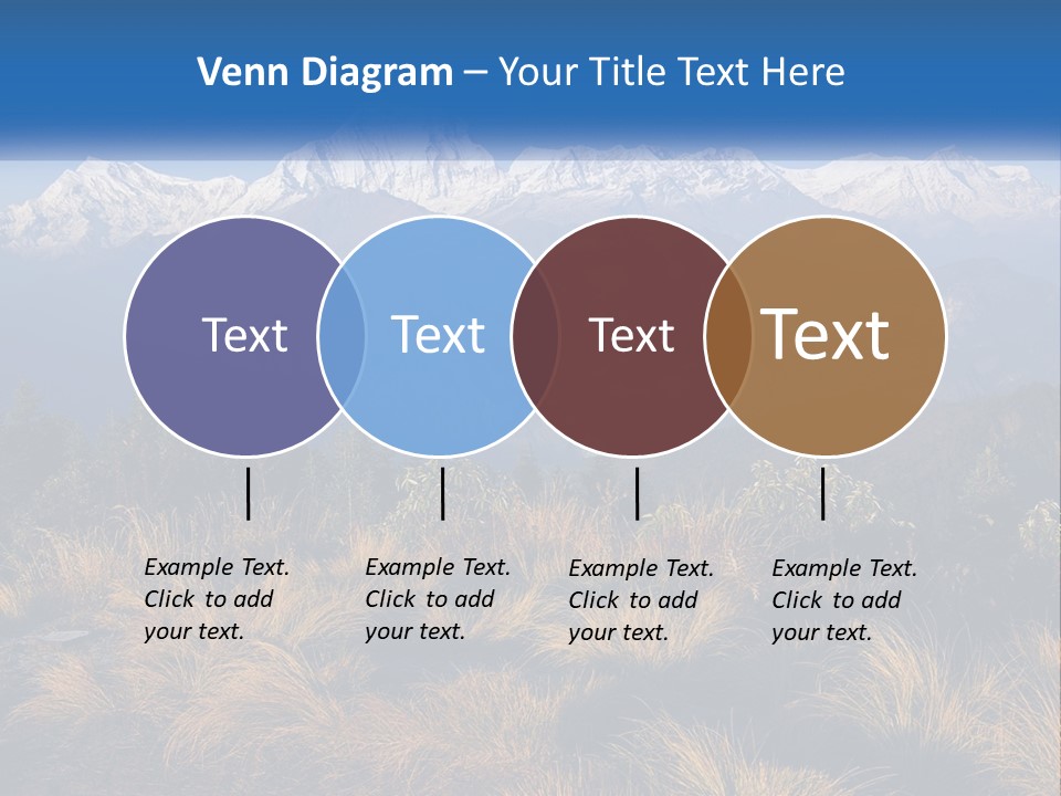 A Mountain Range With Snow Capped Mountains In The Background PowerPoint Template