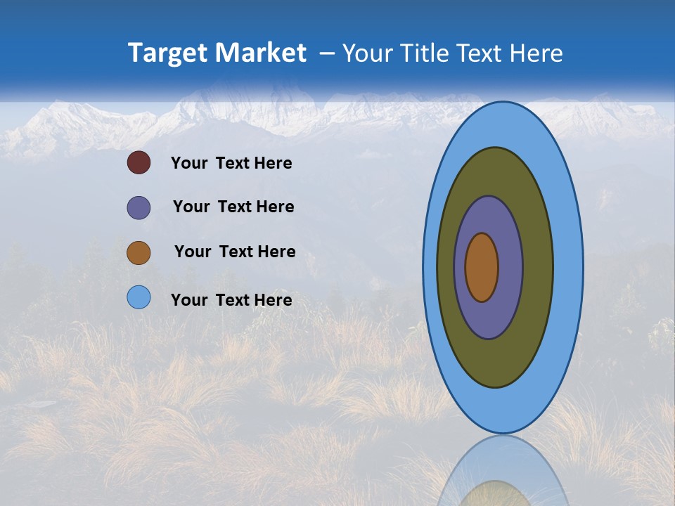 A Mountain Range With Snow Capped Mountains In The Background PowerPoint Template