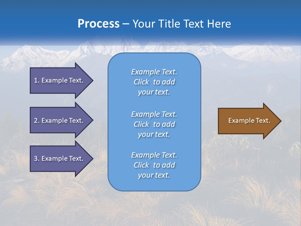 A Mountain Range With Snow Capped Mountains In The Background PowerPoint Template