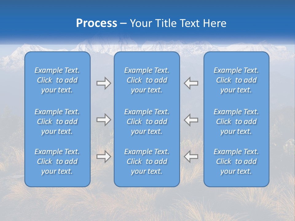 A Mountain Range With Snow Capped Mountains In The Background PowerPoint Template