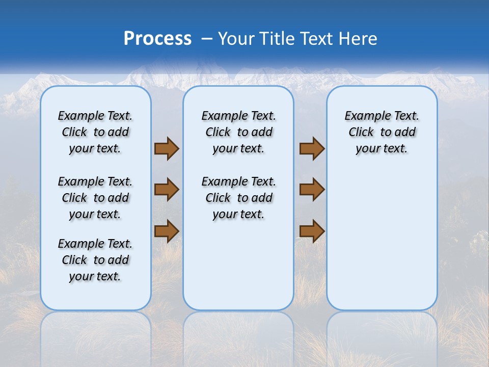 A Mountain Range With Snow Capped Mountains In The Background PowerPoint Template