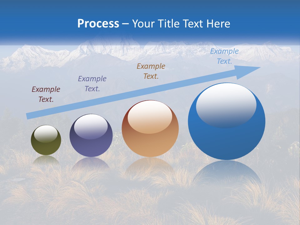 A Mountain Range With Snow Capped Mountains In The Background PowerPoint Template