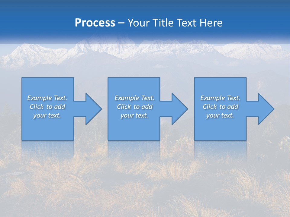 A Mountain Range With Snow Capped Mountains In The Background PowerPoint Template