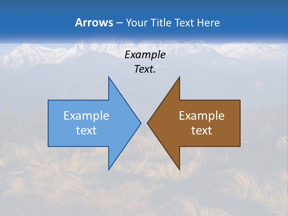 A Mountain Range With Snow Capped Mountains In The Background PowerPoint Template