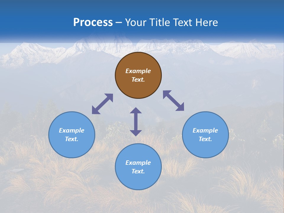 A Mountain Range With Snow Capped Mountains In The Background PowerPoint Template