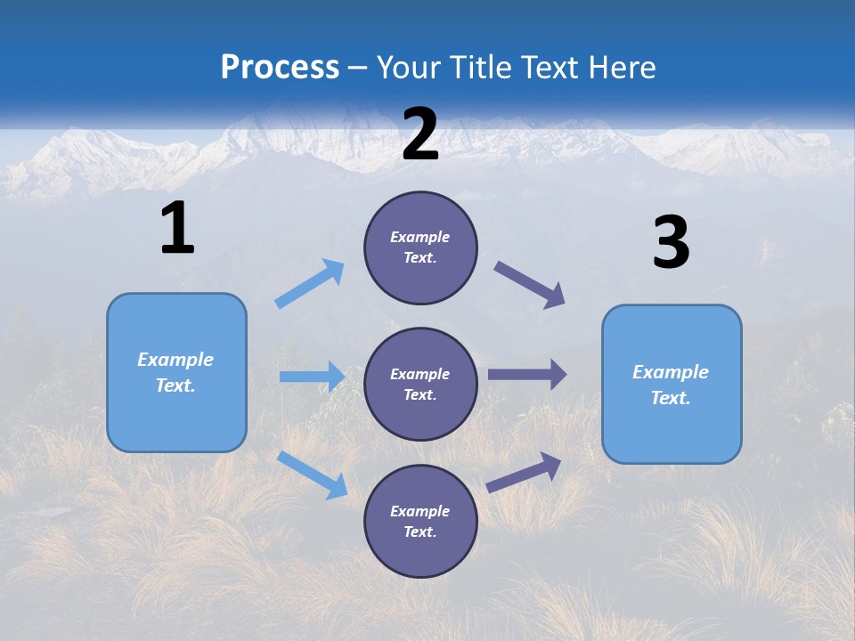 A Mountain Range With Snow Capped Mountains In The Background PowerPoint Template