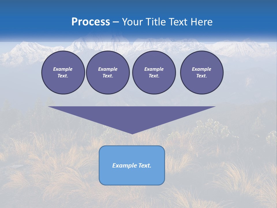 A Mountain Range With Snow Capped Mountains In The Background PowerPoint Template