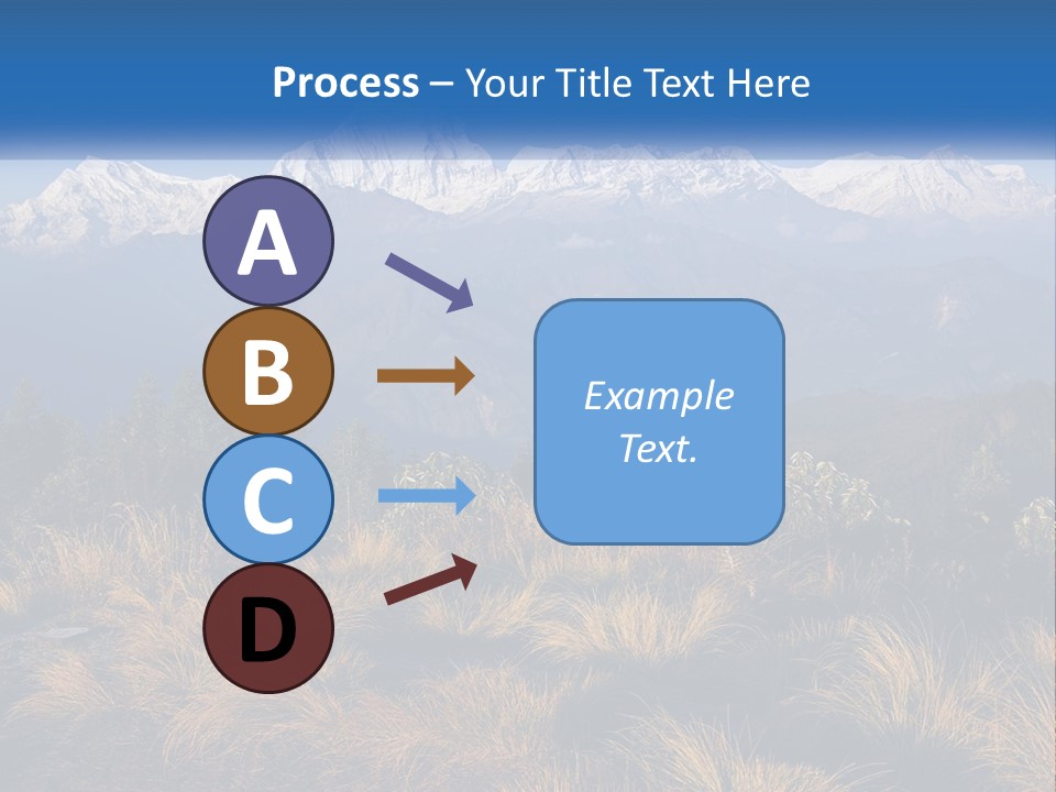 A Mountain Range With Snow Capped Mountains In The Background PowerPoint Template