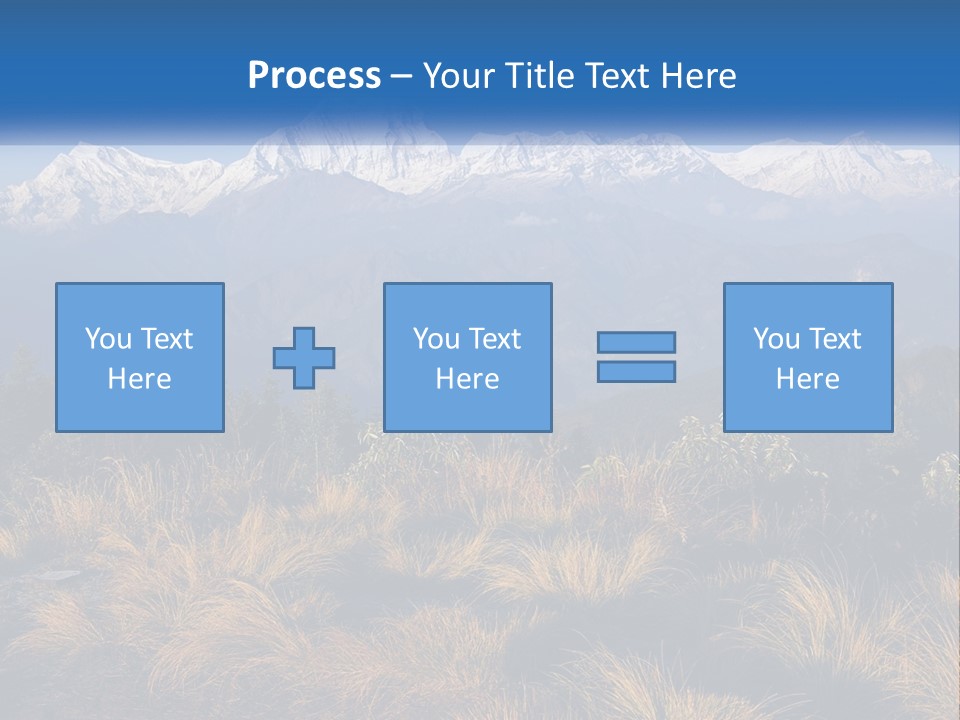 A Mountain Range With Snow Capped Mountains In The Background PowerPoint Template