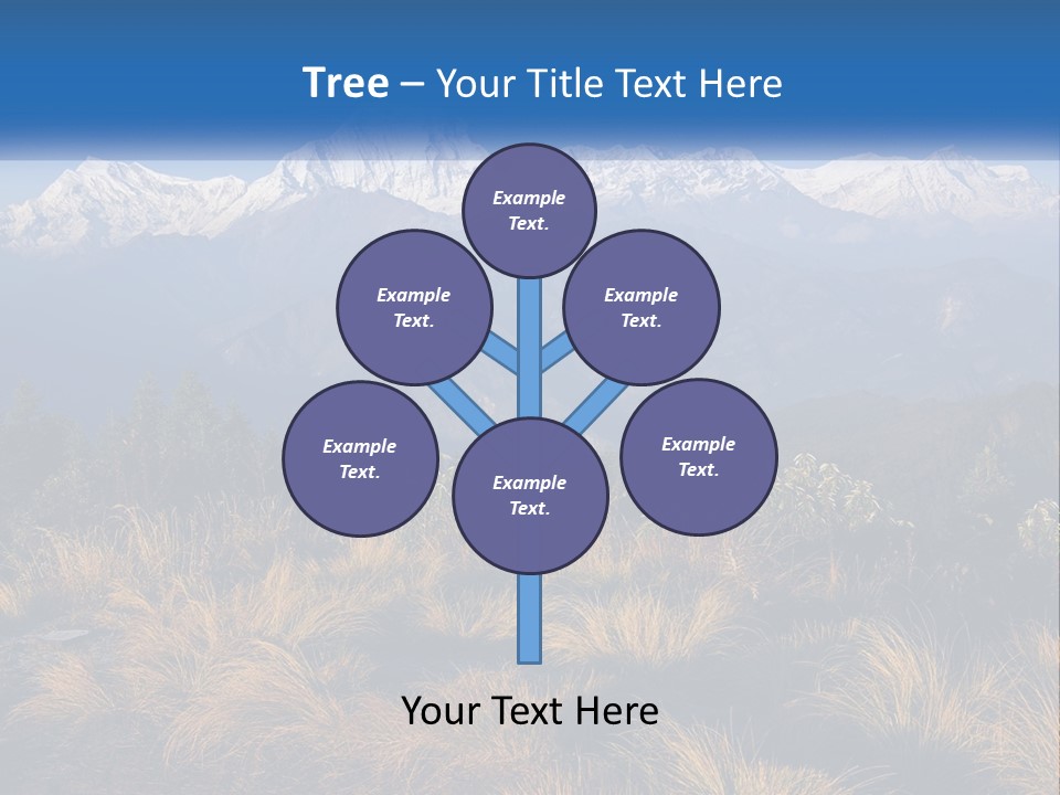 A Mountain Range With Snow Capped Mountains In The Background PowerPoint Template