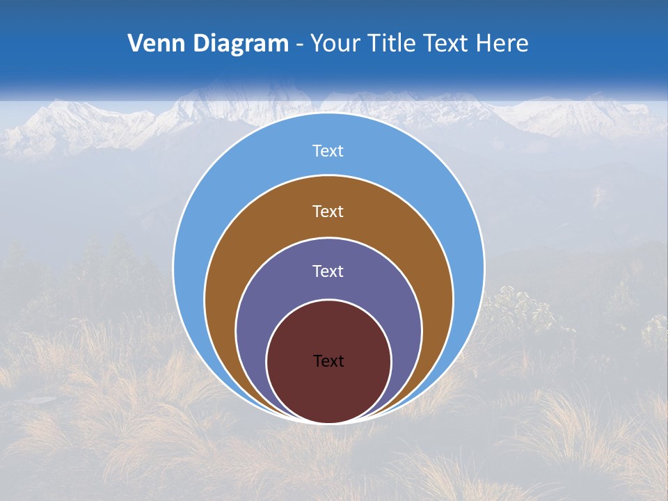 A Mountain Range With Snow Capped Mountains In The Background PowerPoint Template