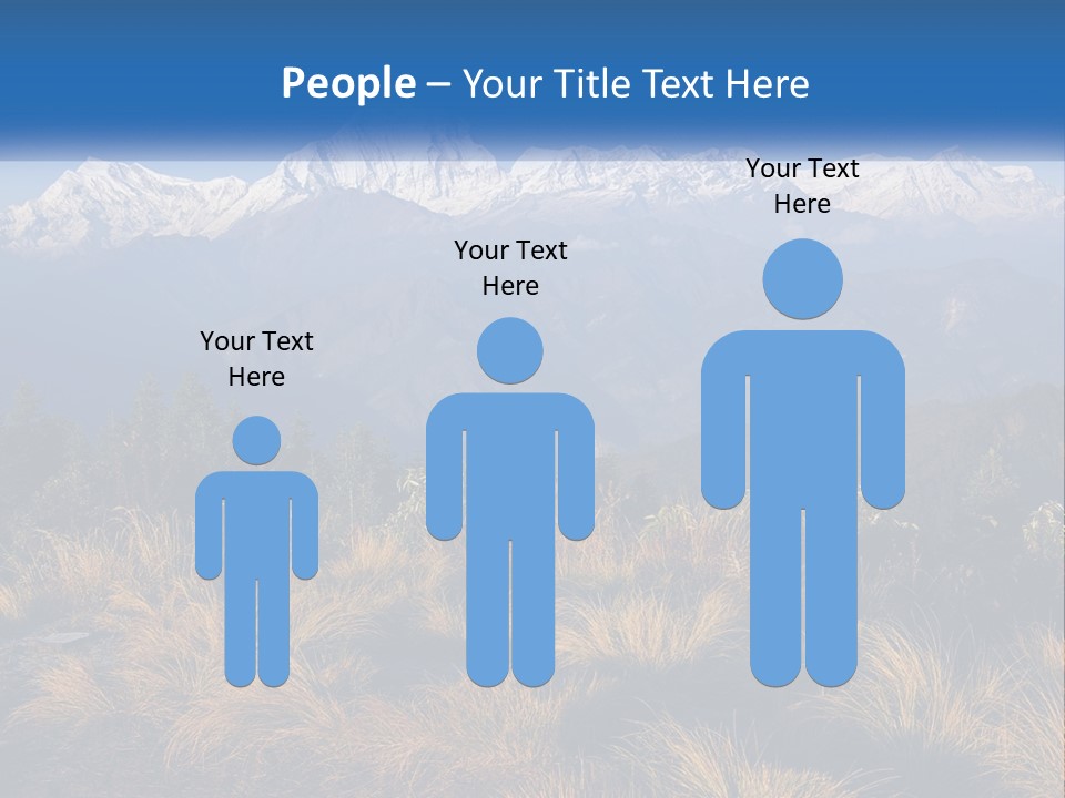 A Mountain Range With Snow Capped Mountains In The Background PowerPoint Template