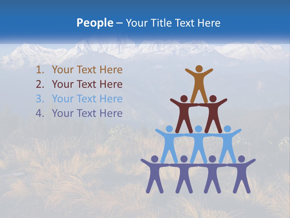 A Mountain Range With Snow Capped Mountains In The Background PowerPoint Template