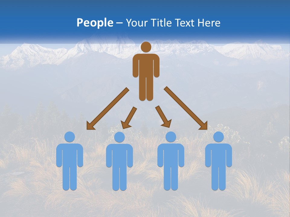 A Mountain Range With Snow Capped Mountains In The Background PowerPoint Template