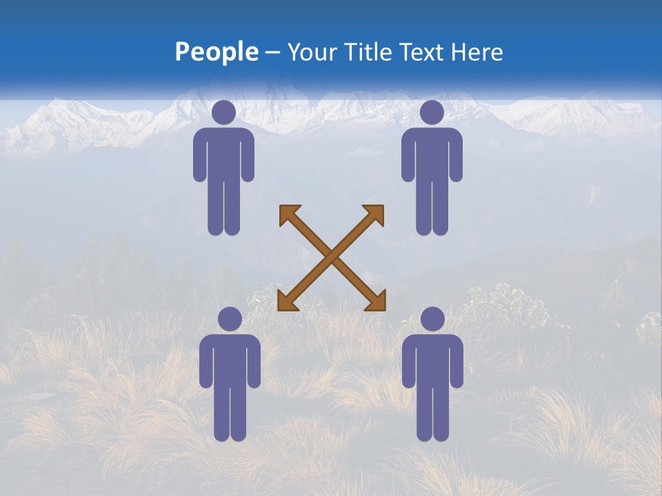 A Mountain Range With Snow Capped Mountains In The Background PowerPoint Template