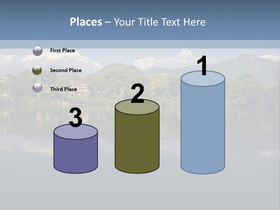 A Large Body Of Water With Mountains In The Background PowerPoint Template