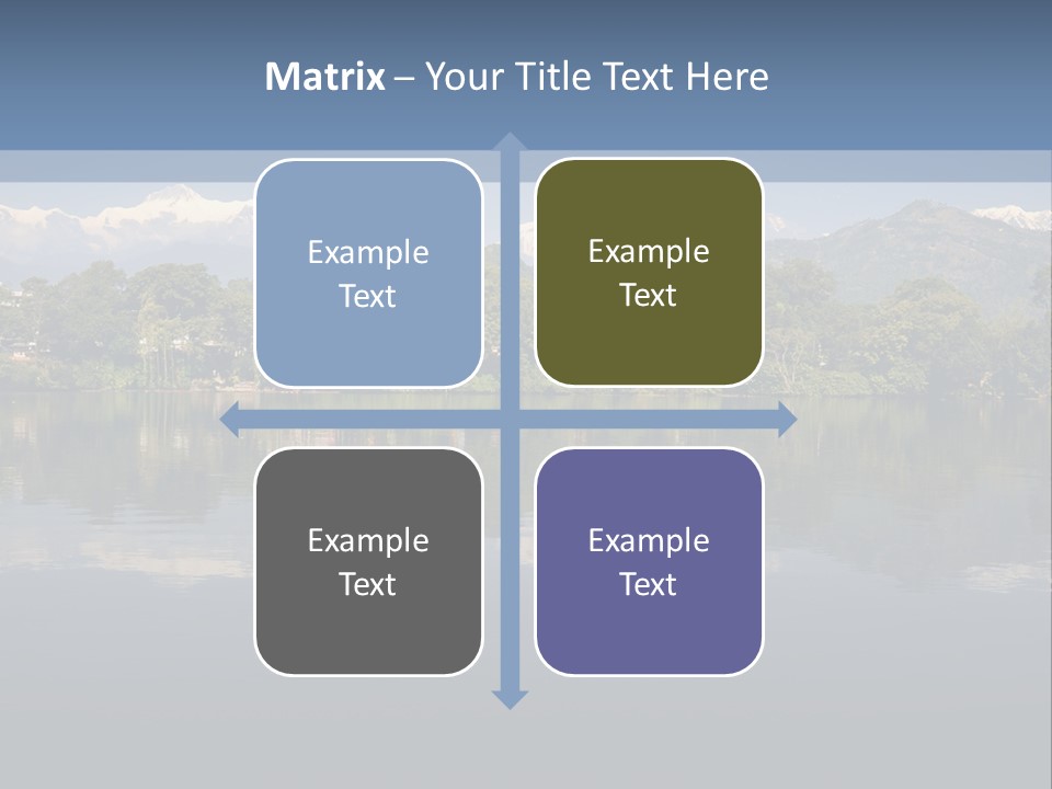 A Large Body Of Water With Mountains In The Background PowerPoint Template