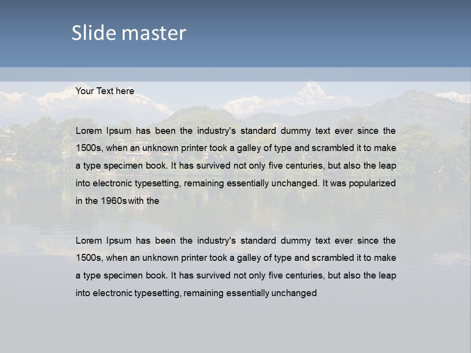 A Large Body Of Water With Mountains In The Background PowerPoint Template