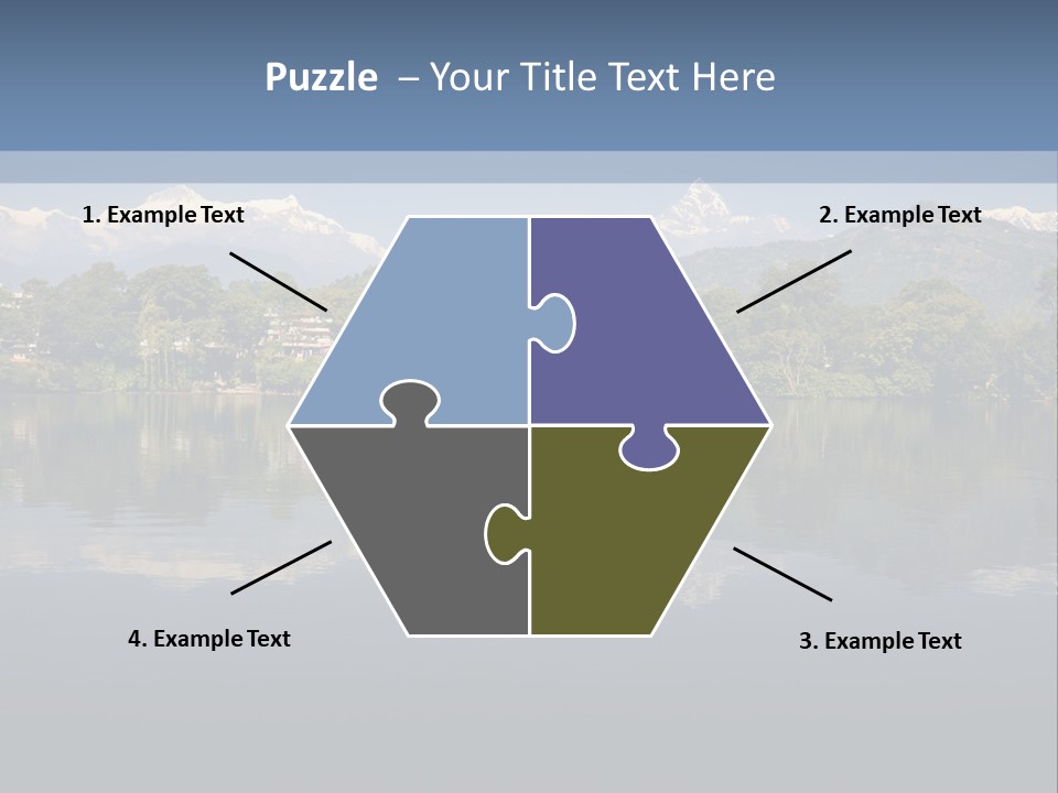 A Large Body Of Water With Mountains In The Background PowerPoint Template