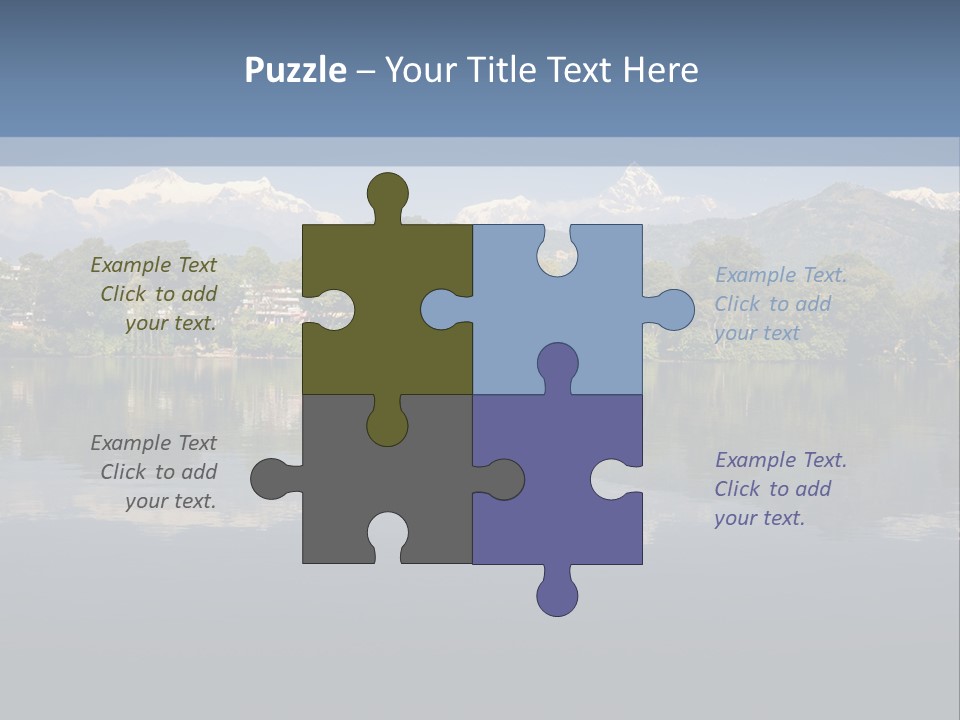 A Large Body Of Water With Mountains In The Background PowerPoint Template