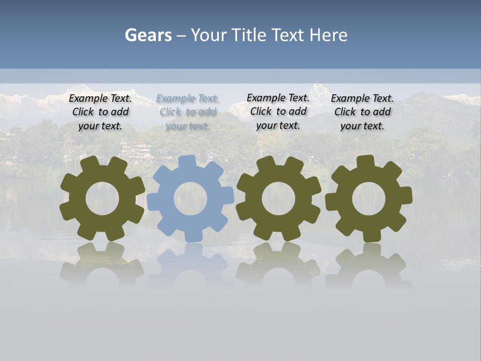 A Large Body Of Water With Mountains In The Background PowerPoint Template