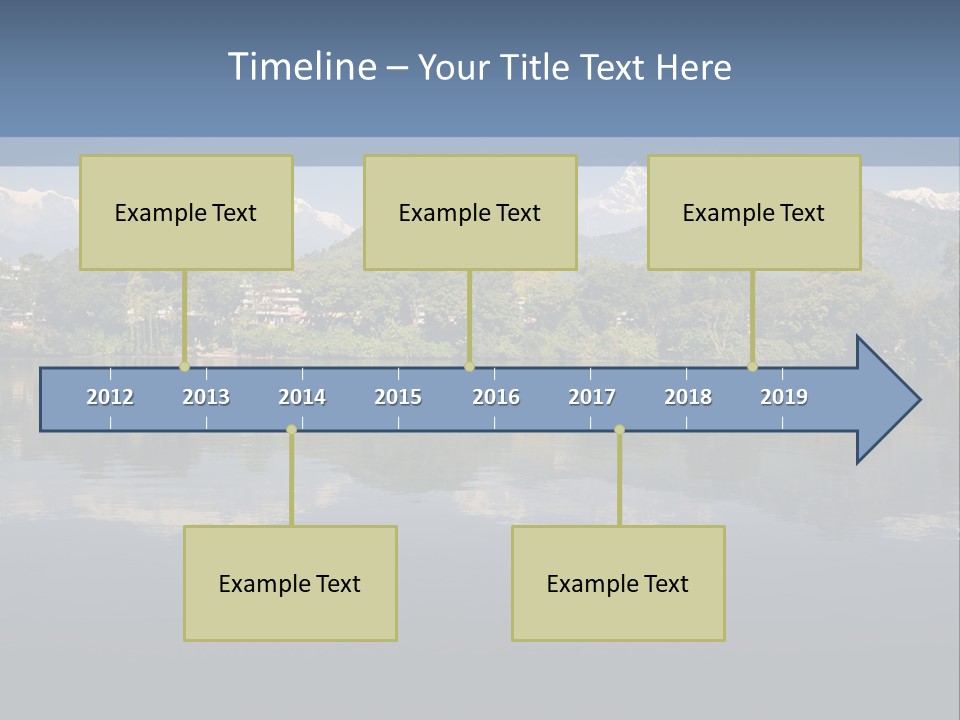 A Large Body Of Water With Mountains In The Background PowerPoint Template