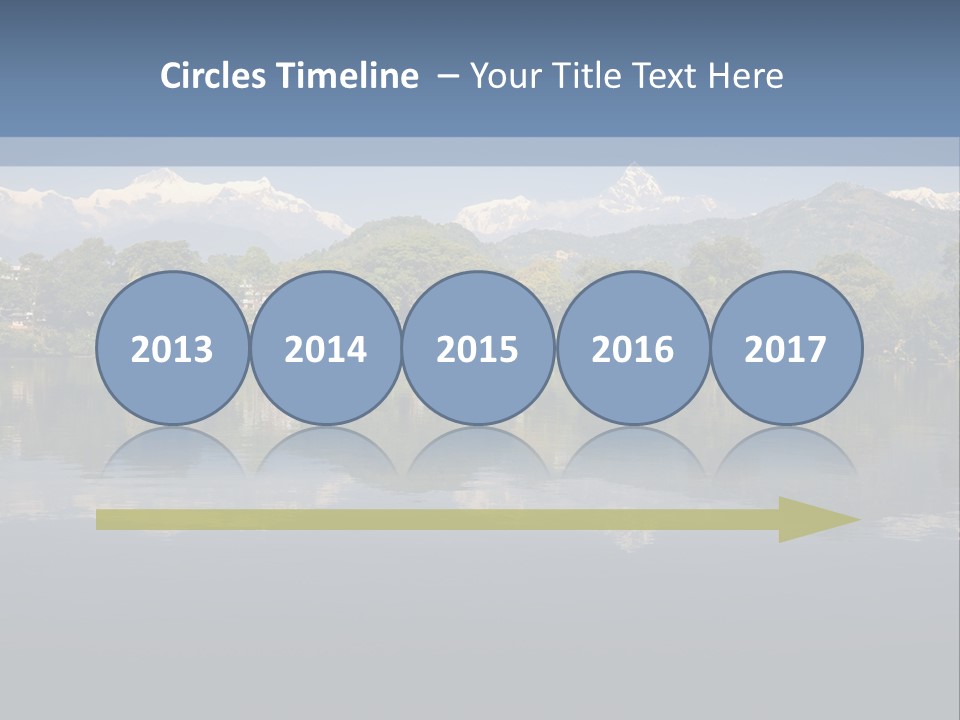 A Large Body Of Water With Mountains In The Background PowerPoint Template