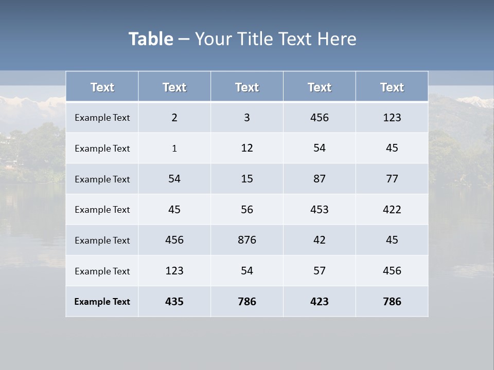 A Large Body Of Water With Mountains In The Background PowerPoint Template
