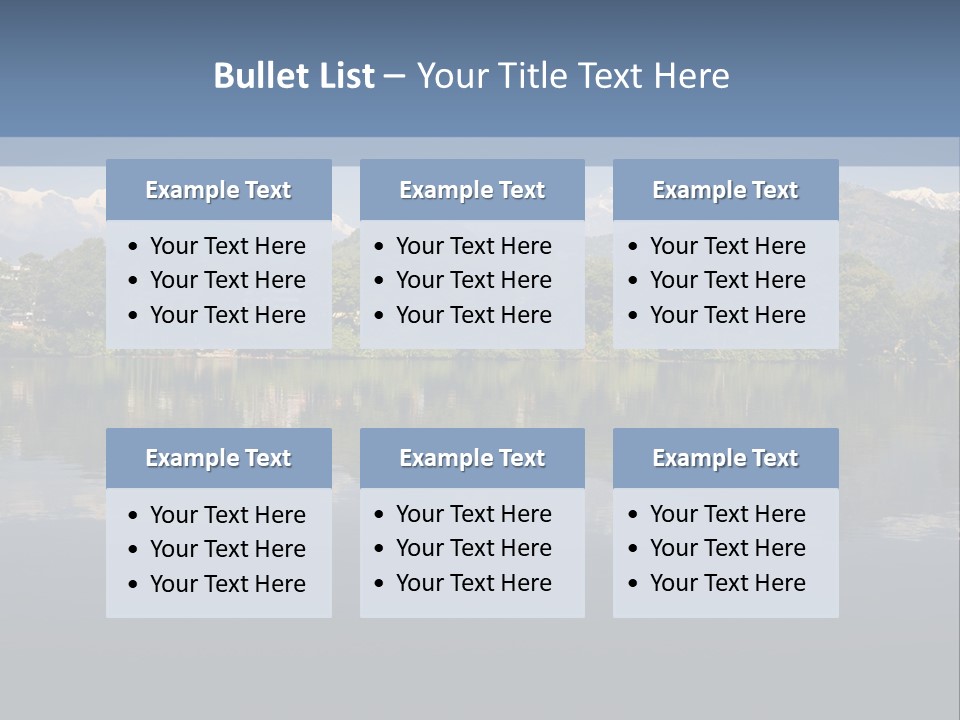 A Large Body Of Water With Mountains In The Background PowerPoint Template