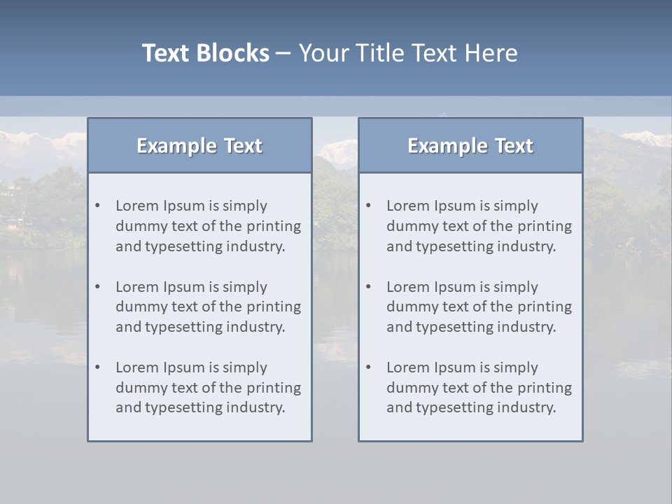 A Large Body Of Water With Mountains In The Background PowerPoint Template
