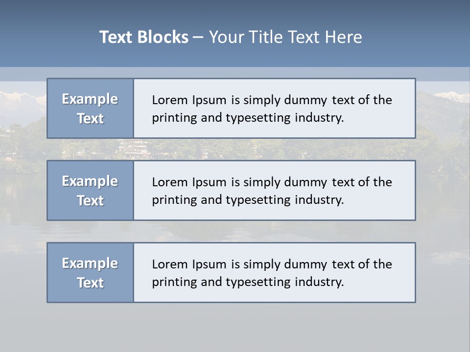 A Large Body Of Water With Mountains In The Background PowerPoint Template