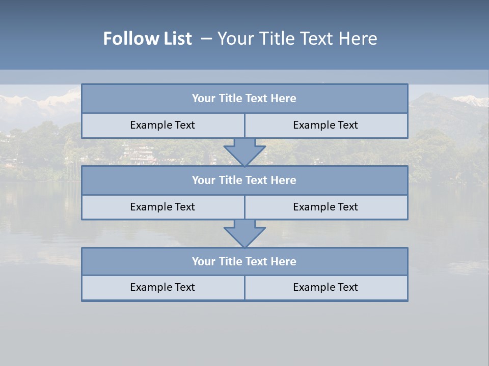 A Large Body Of Water With Mountains In The Background PowerPoint Template