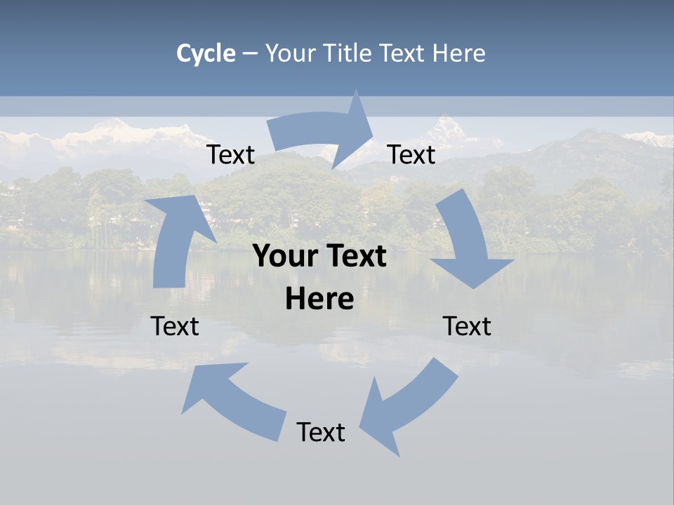 A Large Body Of Water With Mountains In The Background PowerPoint Template