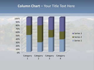 A Large Body Of Water With Mountains In The Background PowerPoint Template