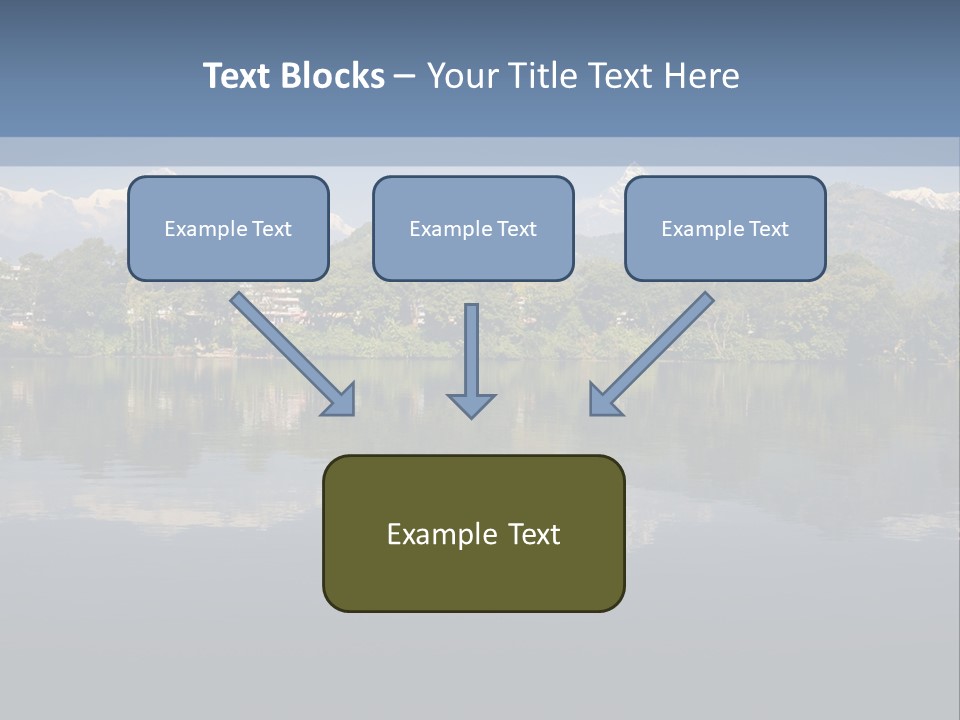 A Large Body Of Water With Mountains In The Background PowerPoint Template