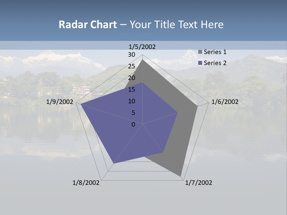 A Large Body Of Water With Mountains In The Background PowerPoint Template