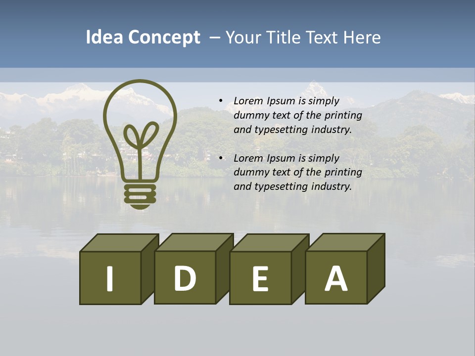 A Large Body Of Water With Mountains In The Background PowerPoint Template