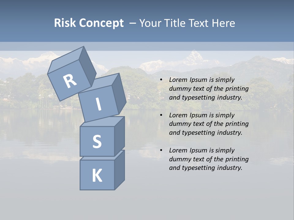 A Large Body Of Water With Mountains In The Background PowerPoint Template