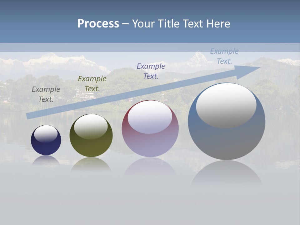 A Large Body Of Water With Mountains In The Background PowerPoint Template