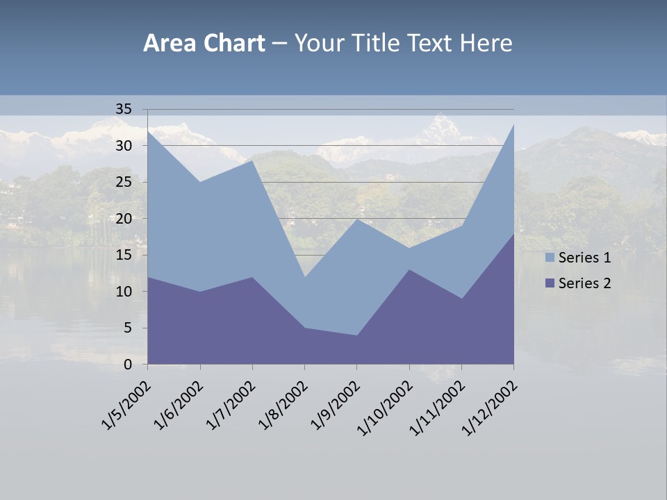 A Large Body Of Water With Mountains In The Background PowerPoint Template