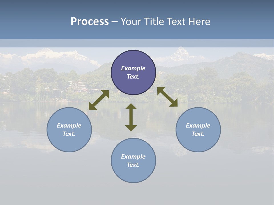 A Large Body Of Water With Mountains In The Background PowerPoint Template