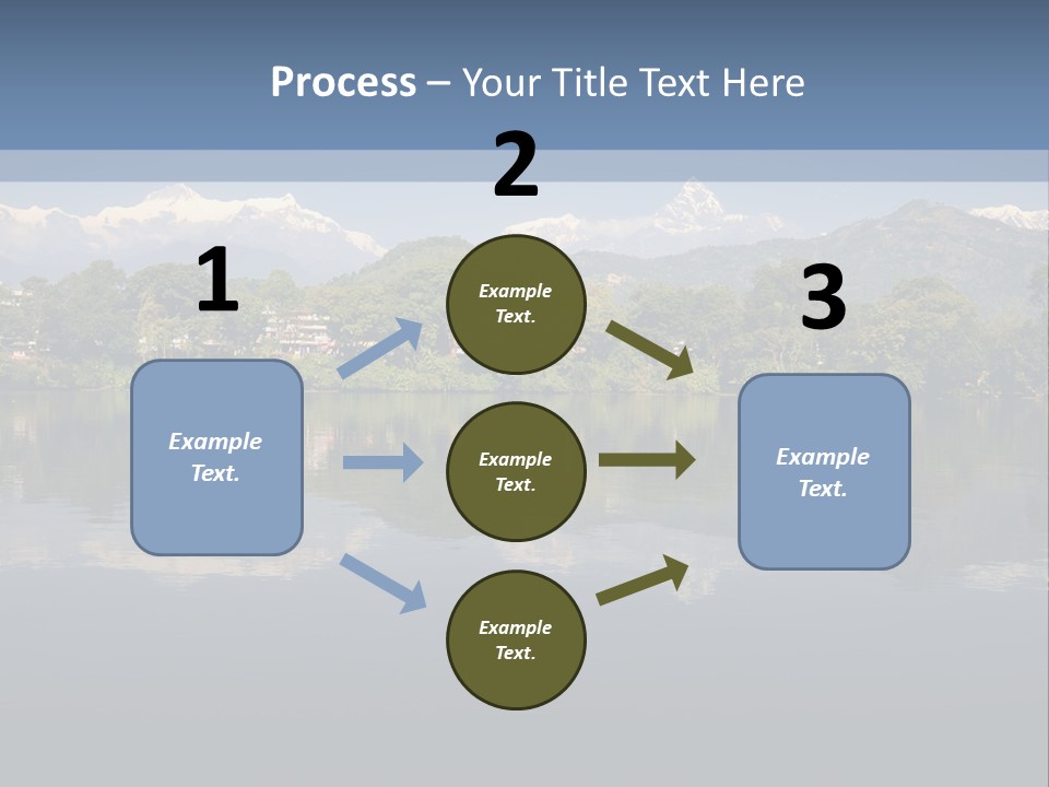 A Large Body Of Water With Mountains In The Background PowerPoint Template