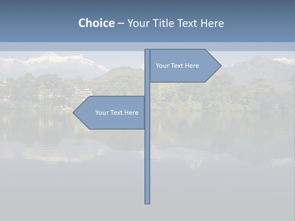 A Large Body Of Water With Mountains In The Background PowerPoint Template