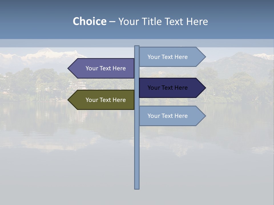 A Large Body Of Water With Mountains In The Background PowerPoint Template