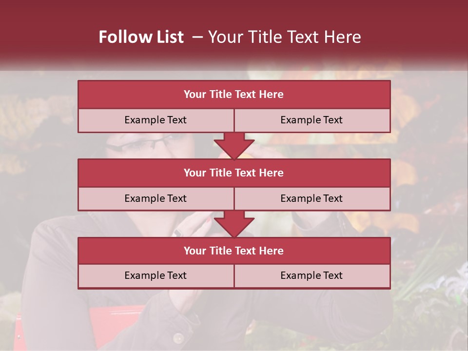 A Woman Holding An Orange In Front Of A Display Of Fruit PowerPoint Template
