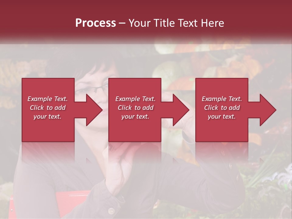 A Woman Holding An Orange In Front Of A Display Of Fruit PowerPoint Template